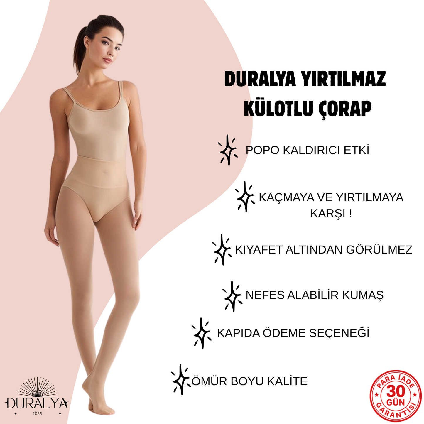 Yırtılmaz ve Korse Etkili Külotlu Çorap